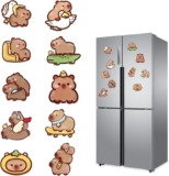 10Pcs Capybara Fridge Magnets, Cute Acrylic Fridge Magnet, Animal Magnets for Kids, Small Tiny Strong Magnet for Refrigerator Locker Whiteboard Kitchen School Office Decor, Funny Capybara Gifts