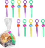 10Pcs Multi-Purpose Food Sealer, Reusable Colored Sealing Tape Elastic Cord Organizer Multi Purpose Sealer for Sealing Food Bags and Organizing Wires for All Home (CC)
