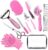 10pcs Pet Grooming Kit – Dog Cat Deshedding Brush, Nail Clippers with File, Hair Remover Gloves & Bath Tools for Long/Short Haired Pets, Grooming Tool for Long and Short Haired Pets