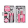 11-Piece Hand Tools Kit with Storage Case (Pink)