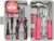 11PCS Household Hand Tools Kit DIY Hand Tool Toolbox Set with Storage Case Including Daily Repair Small Tool for Home Use (Red)