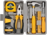 11PCS Household Hand Tools Kit DIY Hand Tool Toolbox Set with Storage Case Including Daily Repair Small Tool for Home Use (Yellow)