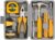 11PCS Household Hand Tools Kit DIY Hand Tool Toolbox Set with Storage Case Including Daily Repair Small Tool for Home Use (Yellow)