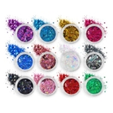 12-Color Face Holographic Glitter for Makeup and DIY Art