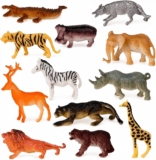 12 PCS Mini Beasts for Kids Small Insect,Minibeasts Childrens Early Education Toys, Decorative Simulated Plastic Ornaments Educational Aids, Parties (12pcs Wildlife)