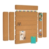 12-Pack Cork Board Strips with 100 Push Pins