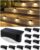 12 Pack Solar Fence Lights, IP65 Waterproof LED Solar Step Lights Outdoor, Solar Lights Outdoor Garden for Stairs, Fences, Railings, Yards, Pathways and Garden Decorations (Warm White)