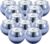 12 Pack Transparent Wish Candle Holders,Clear Christmas Candle Holders for Table Decorations, Wedding & Home Centerpiece, Crystal Votive Holders for Tealight Candles, (Blue)