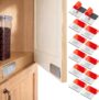 12 Pcs Ultra-thin Cupboard Door Magnets, Strong Adhesive Magnets for Secure Closure, Drill-free Drawer Closures for Campervans, Kitchen & Wardrobe, 20 x 40mm