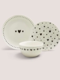 12 Piece Heart Dinner Set , 99p C&C