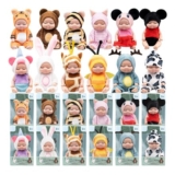12 Pieces Mini Reborn Dolls with Clothes Animal Theme