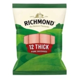 12 Richmond Thick Pork Sausages – 615g