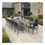 12 Seat Rectangular Extending Dining Aluminium Garden Furniture Set