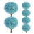 120 Pcs Artificial Babys Breath Gypsophila, Real Touch, Blue