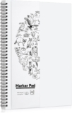 122lb/200gsm A4 Marker Paper Pad, 8.311.7in Double Sided Bleedproof Marker Sketchbook, 30 Sheets Art Paper Sketch Pad, Smooth Alcohol Marker Paper Painting Coloring Paper for DIY, Drawing, Gift