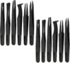 12pcs Plastic Anti-Static Tweezers for Electronics DIY Jewelry-Making Diamond Sticker Children Kids Arts Scrapbooking,Size 1/2/3/5/7/8 Each Two