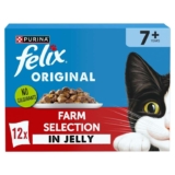 12x 85g Felix Senior Farm Selection pouches wet cat food