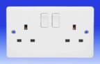 13A 2 Gang DP Switched Socket – White