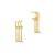 14K Gold Plated Huggie and Drop Chain Earrings