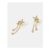 14ct Gold-Plated Sparkle Star Chain Earrings
