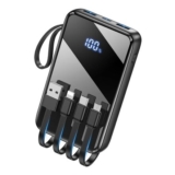 15000mAh Power Bank with 4 Built-in Cables