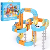 155pcs Clickrail Electric Train Set for Kids,Magic Rail Cube,3D Embedded Layouts Train Track Fusion Toy,DIY Cube Track,with Gravity-Defying Motorized Train,for Boys & Girls 3(155pcs)