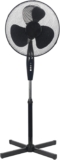 16 Inch Pedestal Floor Fan with Oscillating Blades Tilted Head 3 Speed Settings, Sleek Design Perfect for Homes, Offices, and Bedrooms (Black)