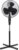 16 Inch Pedestal Floor Fan with Oscillating Blades Tilted Head 3 Speed Settings, Sleek Design Perfect for Homes, Offices, and Bedrooms (Black)
