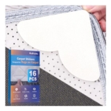 16-Pack Rug Grippers for Carpets, Heart-Shaped Non-Slip Pads