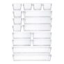 16 Pcs Clear Plastic Drawer Organiser Trays Desk Versatile Kitchen Drawer