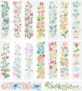 16 Pcs Flower Stencils for Painting, Reusable Painting for DIY Art Crafts Wall Décor