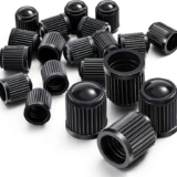 16 x Car, Bike, Cycle – Black Plastic Dust Caps – Alloy Wheel Valve Caps – w/Code, Sold by STM STYLING