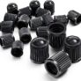 16 x Car, Bike, Cycle – Black Plastic Dust Caps – Alloy Wheel Valve Caps – w/Code, Sold by STM STYLING