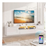 160cm White High-Gloss Floating TV Stand for 65-Inch TV