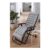 160x50cm Grey Outdoor Sun Lounger Cushion with Slip-over Back & Side Tie Straps