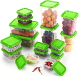 17-Pack Food Storage Containers with Lids, Airtight & Leakproof BPA Free, Microwave, Freezer & Dishwasher Safe, Stackable Kitchen Storage Containers for Meal Prep, Leftovers & Pantry Storage