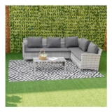 182x274cm Reversible Outdoor Rug Portable Plastic Straw RV Camping Mat
