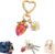 1Pc Strawberry Keychain,Cute Strawberry Bag Charms for Women Girls Bow Heart Key Chains,Strawberry Themed Key Charm Accessories for Handbags Bag Purse Wallet Cellphone Car