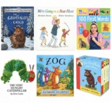 2 Books for £7.50 eg Were Going on a Bear Hunt, Ms Rachel, The Baddies, The Gruffalo Little Library, Zog, Bluey, More by Julia Donaldson