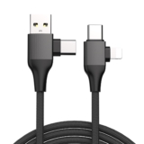 2 IN 2 Multi Charger Cable 60W Fast Charging USB Cable 3.3FT, USB A/C to C/for iPhone Cables,Designed for MacBook/iPad/Samsung, Multi Chargers for Smartphones Type C Devices