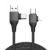 2 IN 2 Multi Charger Cable 60W Fast Charging USB Cable 3.3FT, USB A/C to C/for iPhone Cables,Designed for MacBook/iPad/Samsung, Multi Chargers for Smartphones Type C Devices