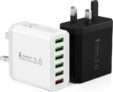 2 Pack 33W 6-Port Fast Charger Plug (BlackWhite) – QC 3.0 USB Wall Charger with 6 USB-A Ports (1x QC 3.0) Sold by Zuiaitutu / FBA
