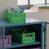 2-Pack 3L Small Plastic Storage Folding Crates (Green) – £2 ( Free C&C limited locations)
