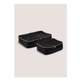 2 Pack Black Large & Medium Packing Cubes