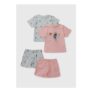 2 Pack Girls Pink Ballerina Pyjama Sets (1-7yrs)