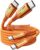 2 Pack -INIU 240W USB C to USB C Cable, 2m2m Orange PD Type C Charger Cable – Blue/orange
