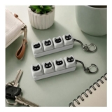 2-Pack Keyboard Cat Expressions Fidget Toy with Keyring