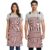 2 Pack Red/White Unisex Adjustable Bib Apron with Pockets SB Yulinglong-UK FBA (Blue/White £3.99)