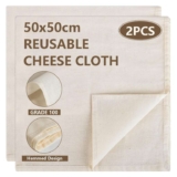 2 Pcs Cheese Cloths for Straining,Reusable,50 50 cm Cheesecloth