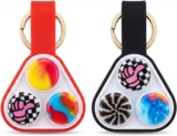 2 Pcs Triangular Magnetic Fidget Keyring, Portable Stress Relief Keychain, Dual-Mode Fidget Toy for Anxiety Relief & Focus, Ideal for Adults and Kids
